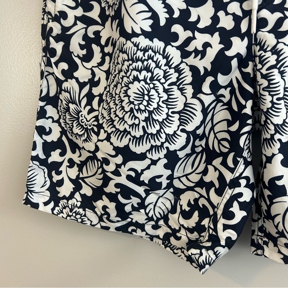 NWT Amazon Blue/White Floral Drawstring Hawaiian Swim Trunks Size Large - Picture 9 of 11